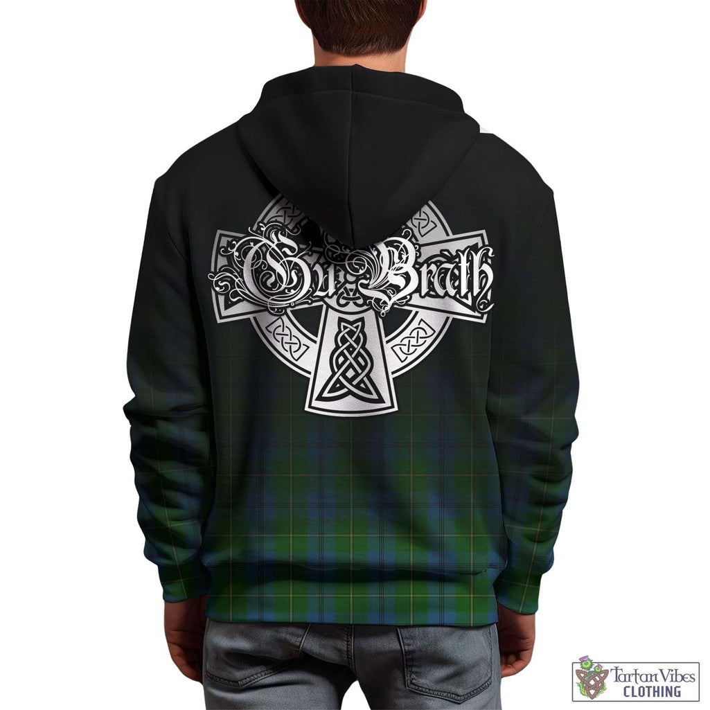 Tartan Vibes Clothing Johnstone-Johnston Tartan Hoodie Featuring Alba Gu Brath Family Crest Celtic Inspired