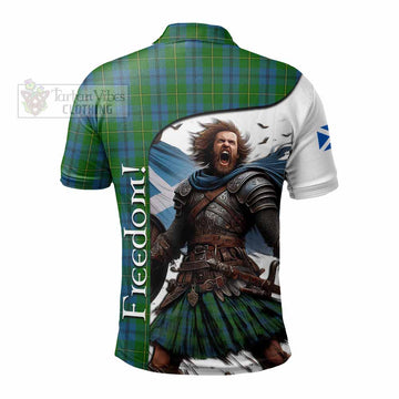 Johnstone (Johnston) Crest Tartan Polo Shirt Inspired by the Freedom of Scottish Warrior