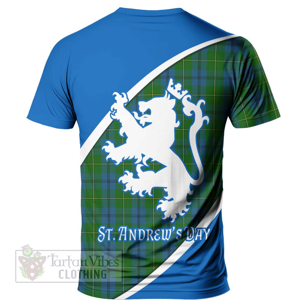 Tartan Vibes Clothing Johnstone (Johnston) Family Crest Tartan T-Shirt Celebrate Saint Andrew's Day in Style