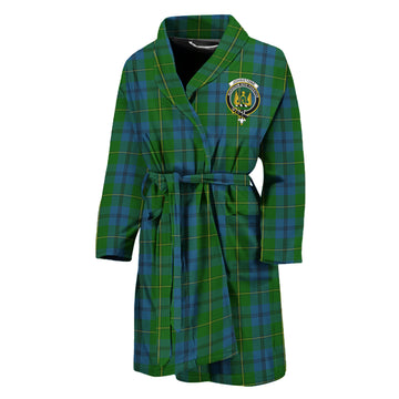 Johnstone (Johnston) Tartan Bathrobe with Family Crest