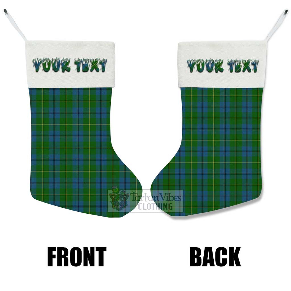 Tartan Vibes Clothing Johnstone (Johnston) Tartan Christmas Stocking with Personalized Text