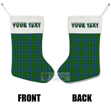 Johnstone (Johnston) Tartan Christmas Stocking with Personalized Text