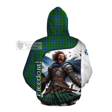 Johnstone (Johnston) Crest Tartan Cotton Hoodie Inspired by the Freedom of Scottish Warrior