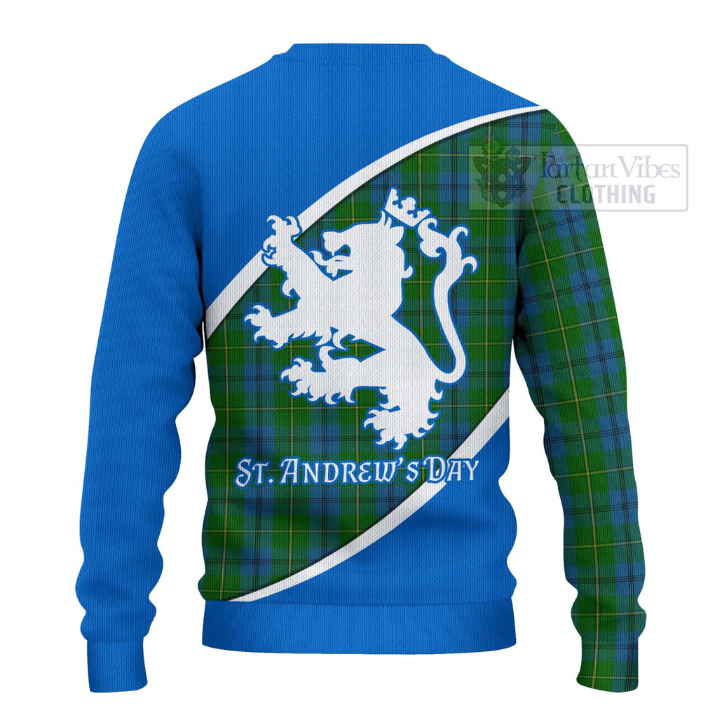 Tartan Vibes Clothing Johnstone (Johnston) Family Crest Tartan Knitted Sweater Celebrate Saint Andrew's Day in Style