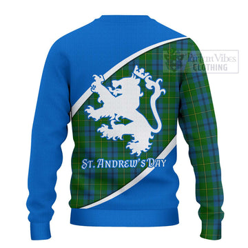 Johnstone (Johnston) Family Crest Tartan Ugly Sweater Celebrate Saint Andrew's Day in Style