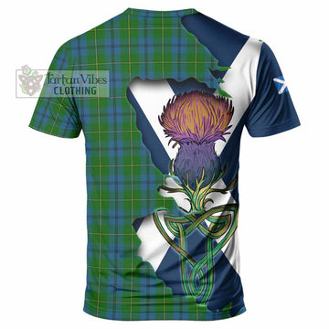 Johnstone (Johnston) Tartan Family Crest T-Shirt Scottish Thistle Celtic Inspired - Tartan Vibes Clothing