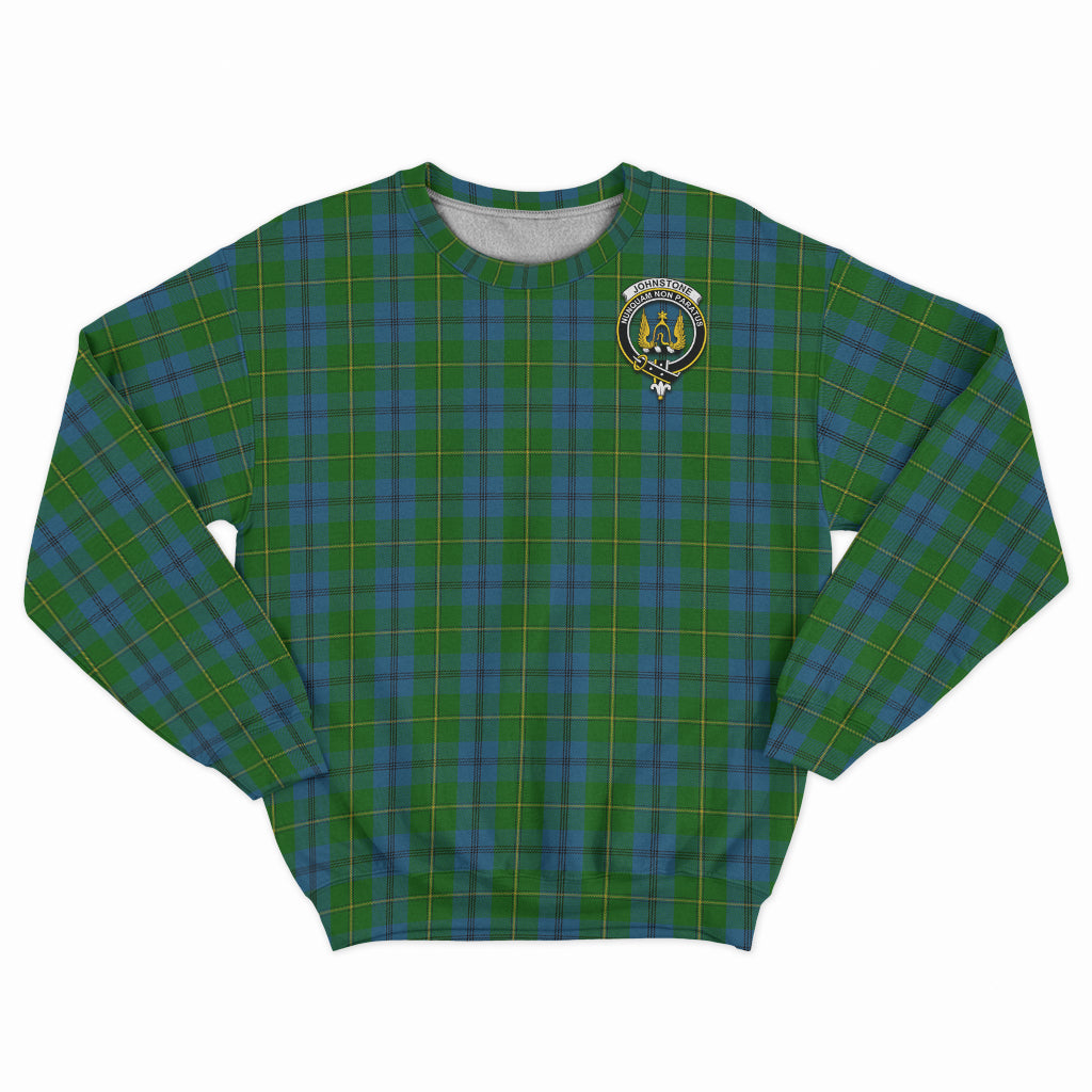 Johnstone (Johnston) Tartan Sweatshirt with Family Crest - Tartan Vibes Clothing