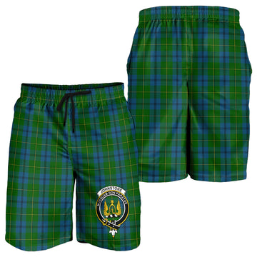 Johnstone (Johnston) Tartan Mens Shorts with Family Crest