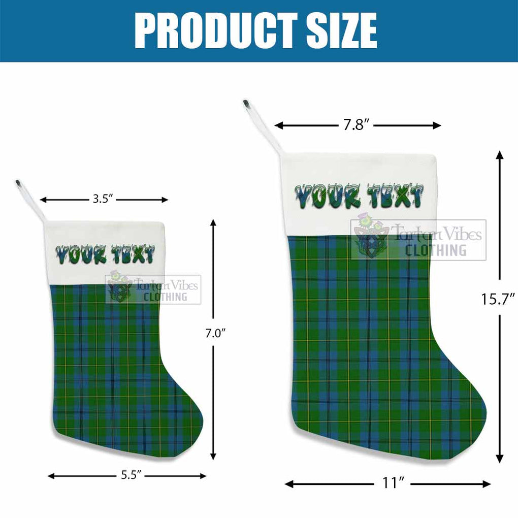 Tartan Vibes Clothing Johnstone (Johnston) Tartan Christmas Stocking with Personalized Text