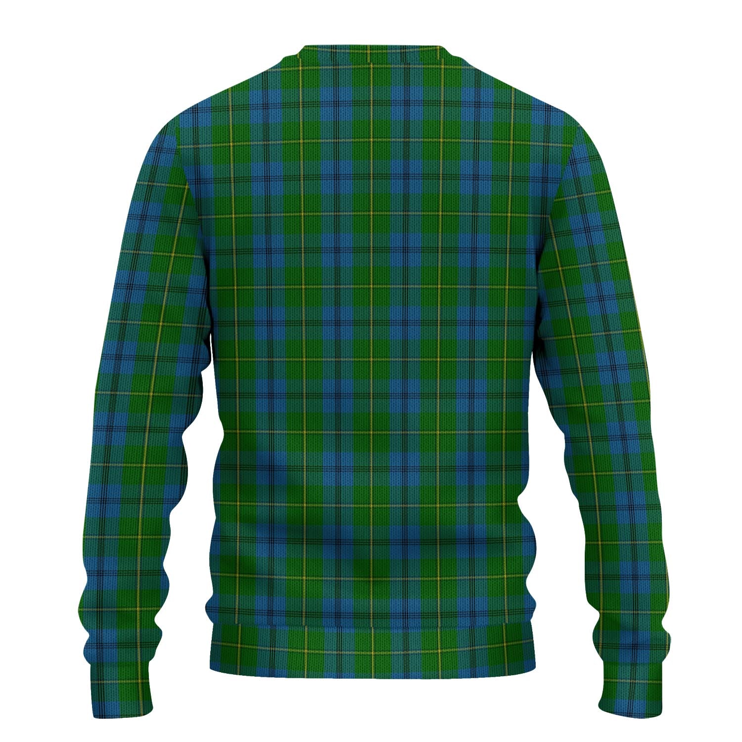 Johnstone-Johnston Tartan Knitted Sweater with Family Crest - Tartanvibesclothing