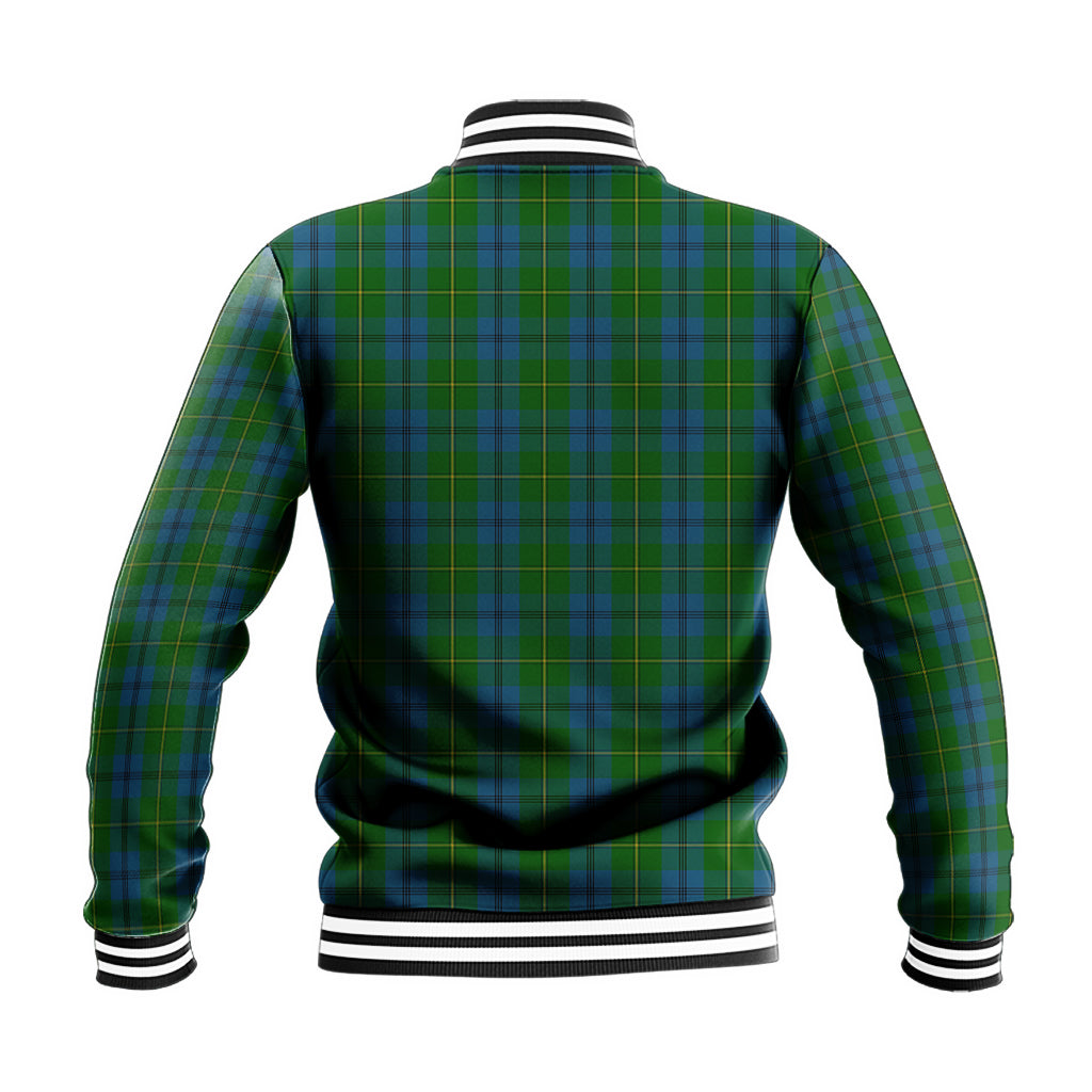 Johnstone (Johnston) Tartan Baseball Jacket with Family Crest - Tartan Vibes Clothing