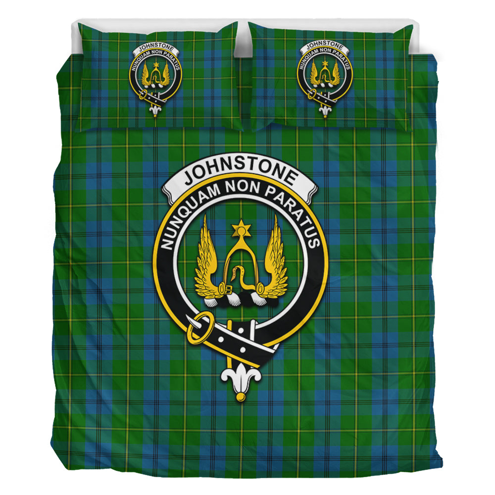 Johnstone (Johnston) Tartan Bedding Set with Family Crest - Tartan Vibes Clothing