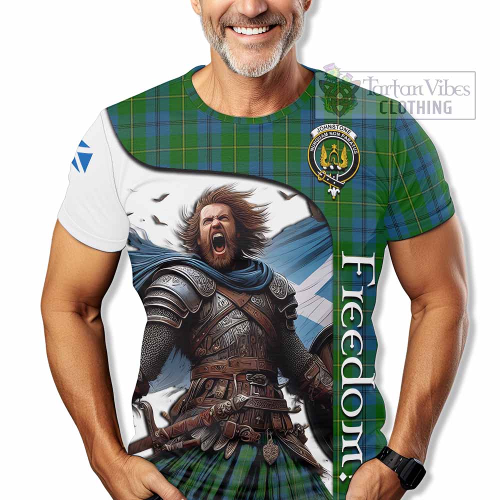 Johnstone (Johnston) Crest Tartan T-Shirt Inspired by the Freedom of Scottish Warrior - Tartan Vibes Clothing