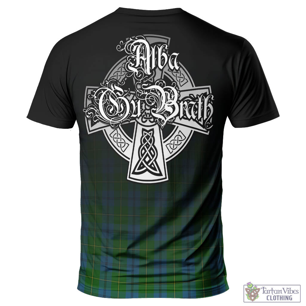 Tartan Vibes Clothing Johnstone-Johnston Tartan T-Shirt Featuring Alba Gu Brath Family Crest Celtic Inspired