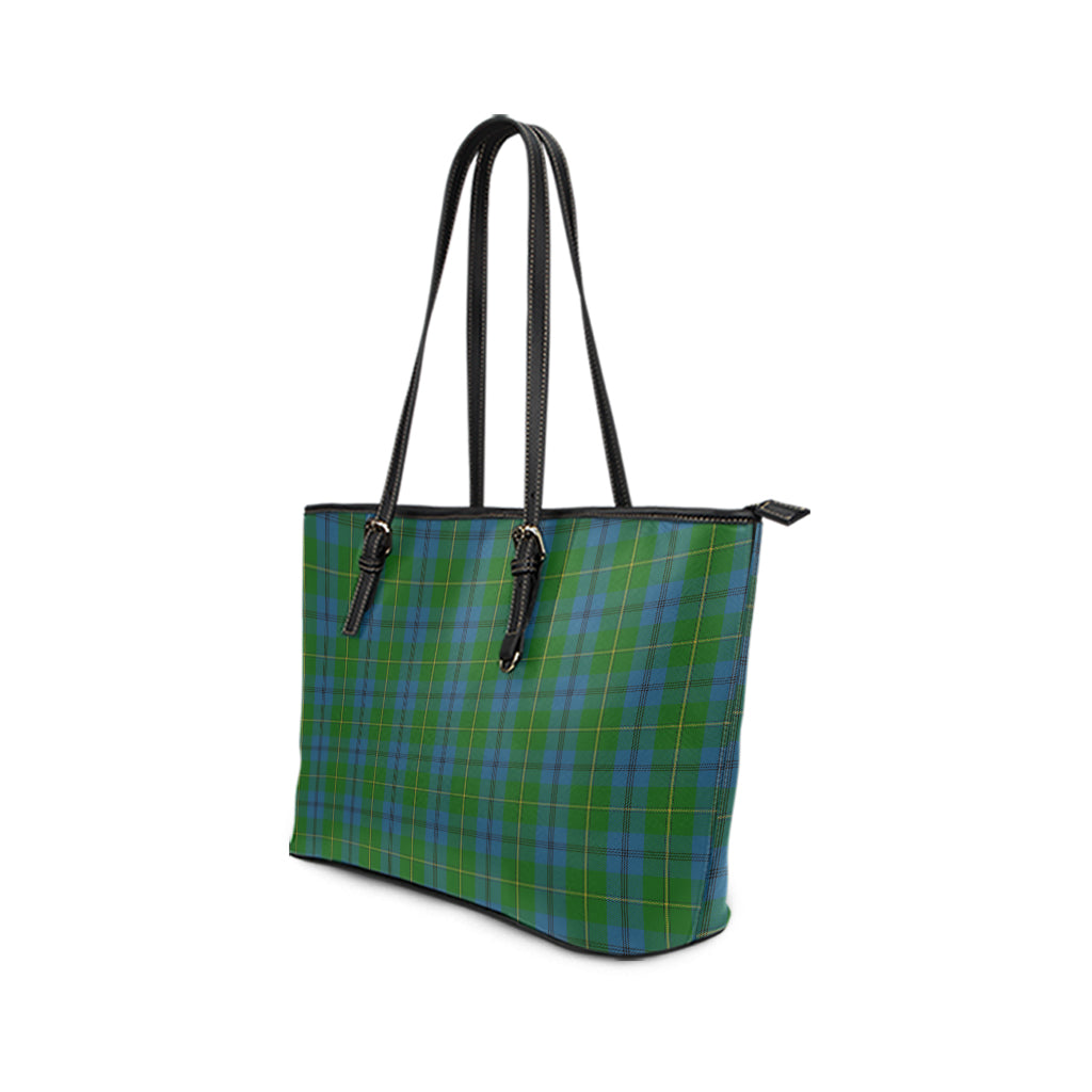 Johnstone (Johnston) Tartan Leather Tote Bag - Tartan Vibes Clothing
