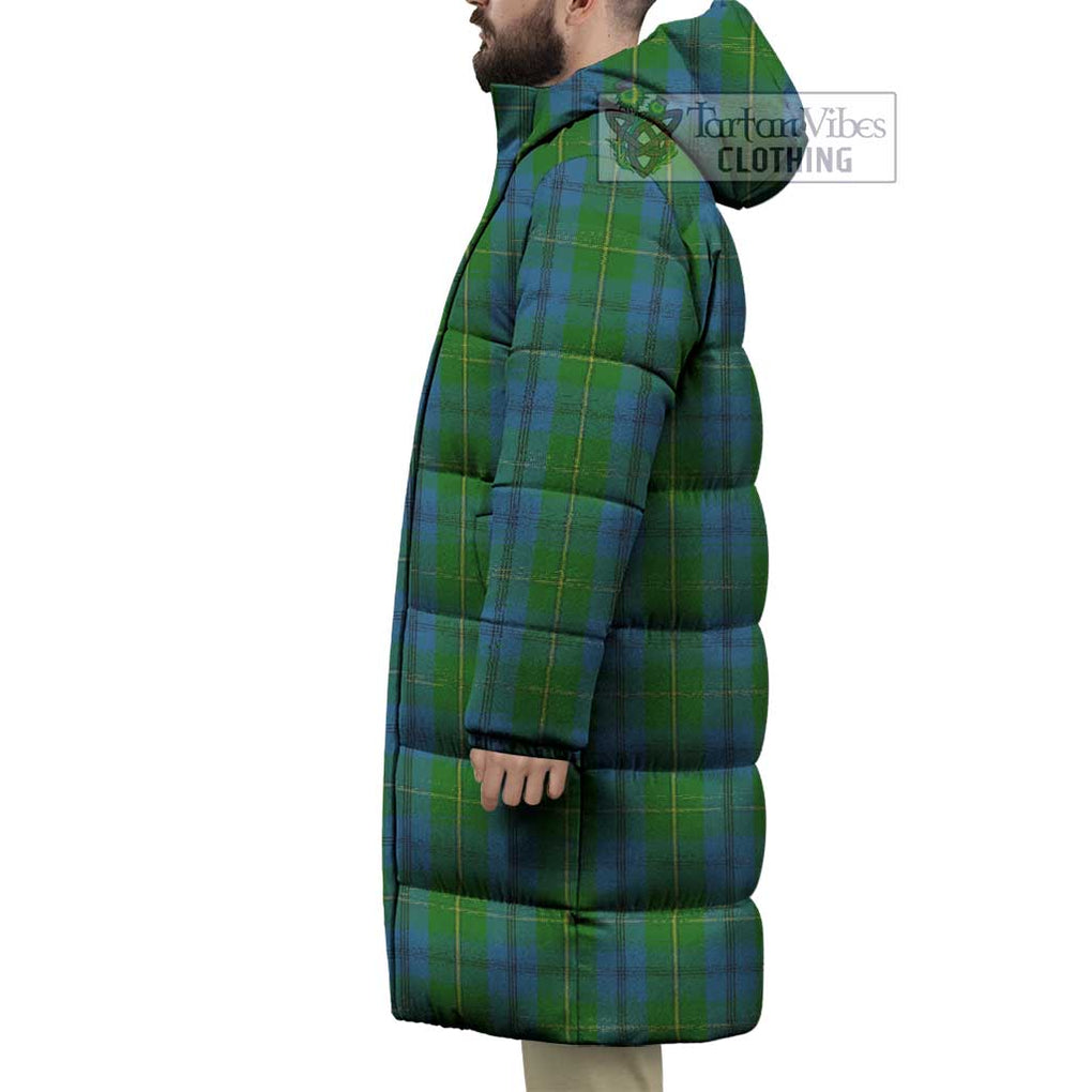 Tartan Vibes Clothing Johnstone (Johnston) Tartan Long Down Jacket