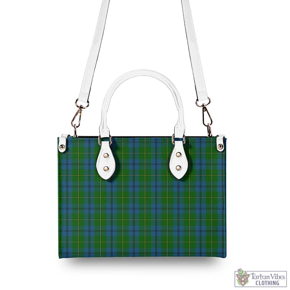 Tartan Vibes Clothing Johnstone-Johnston Tartan Luxury Leather Handbags