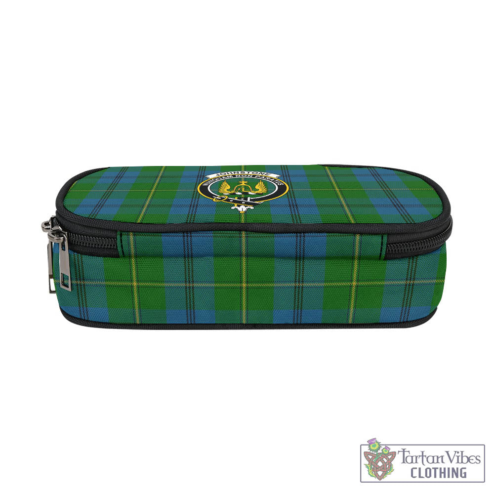 Tartan Vibes Clothing Johnstone-Johnston Tartan Pen and Pencil Case with Family Crest