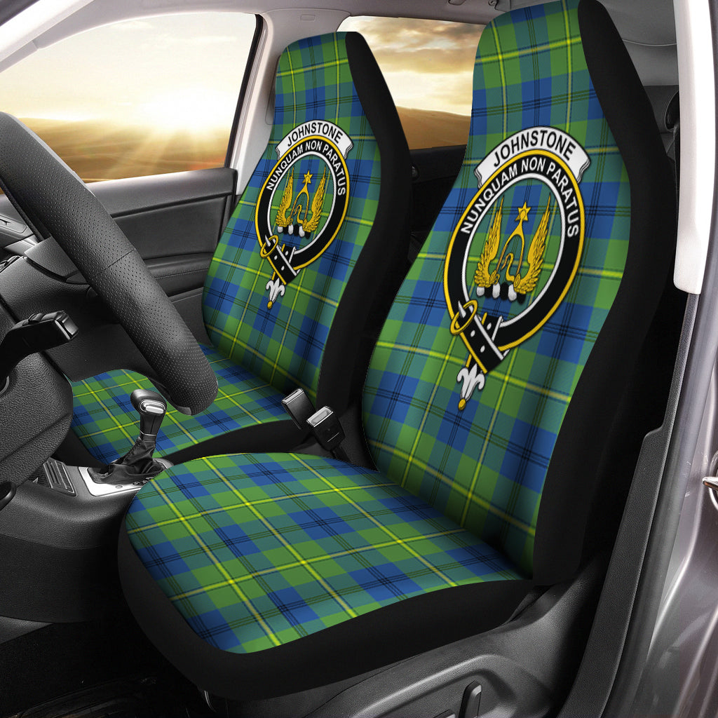 Johnstone-Johnston Ancient Tartan Car Seat Cover with Family Crest One Size - Tartanvibesclothing