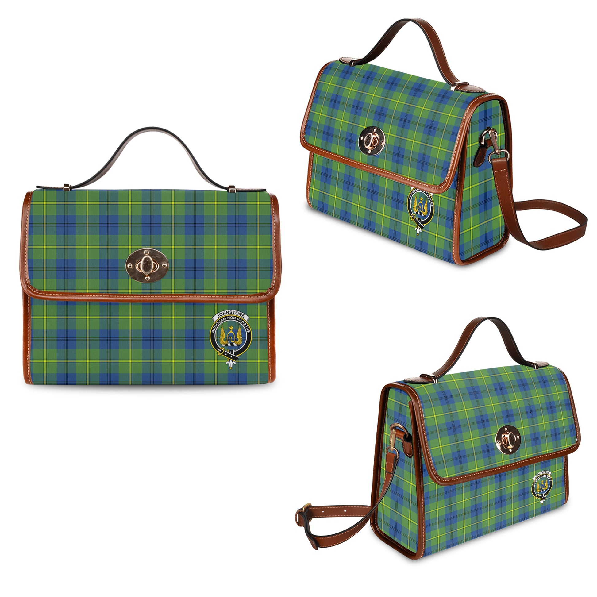 johnstone-johnston-ancient-tartan-leather-strap-waterproof-canvas-bag-with-family-crest