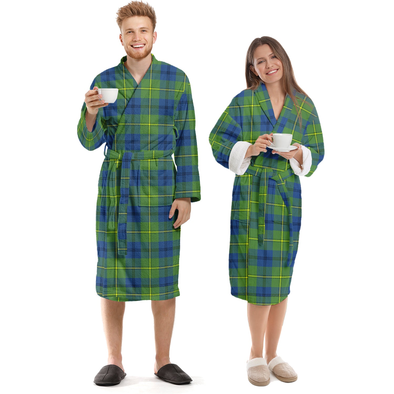 Johnstone Ancient Tartan Bathrobe Unisex S - Tartan Vibes Clothing