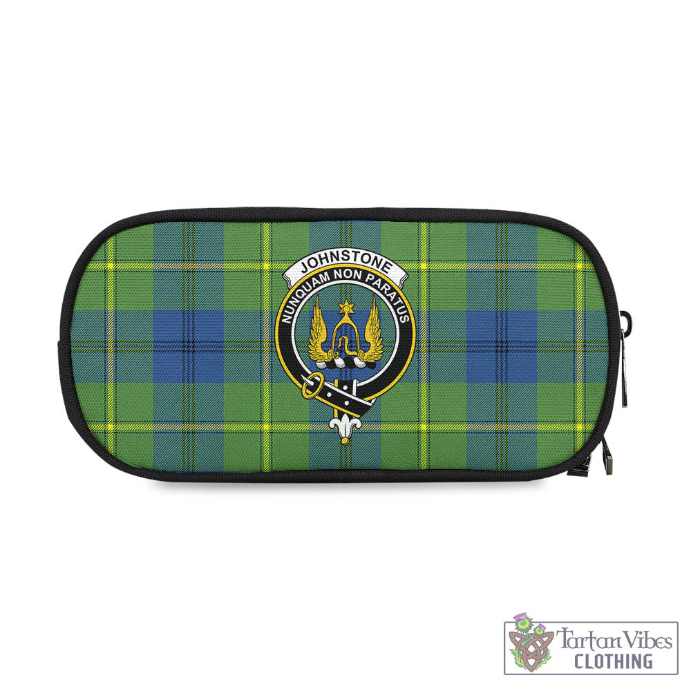 Tartan Vibes Clothing Johnstone-Johnston Ancient Tartan Pen and Pencil Case with Family Crest