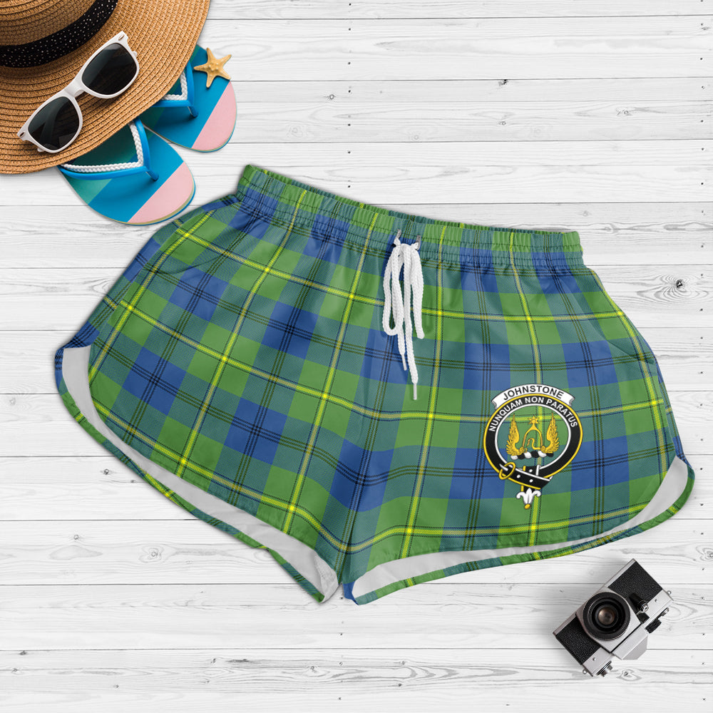 johnstone-johnston-ancient-tartan-womens-shorts-with-family-crest