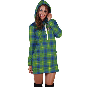 Johnstone Ancient Tartan Hoodie Dress with Family Crest