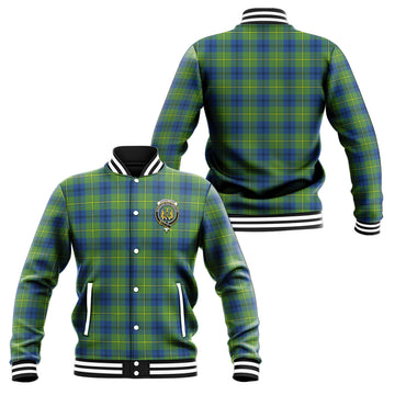 Johnstone Ancient Tartan Baseball Jacket with Family Crest