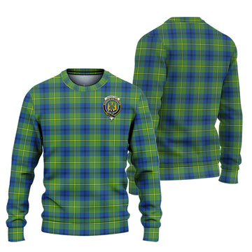 Johnstone Ancient Tartan Ugly Sweater with Family Crest