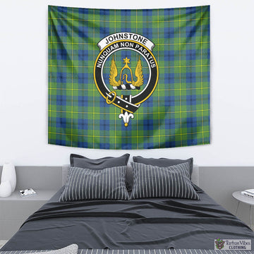 Johnstone Ancient Tartan Tapestry Wall Hanging and Home Decor for Room with Family Crest