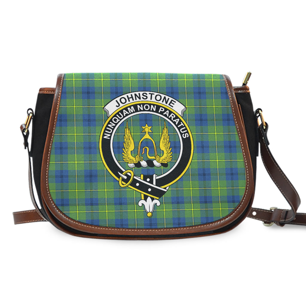 Johnstone Ancient Tartan Saddle Bag with Family Crest - Tartan Vibes Clothing