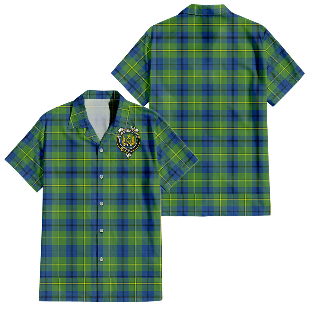 johnstone-johnston-ancient-tartan-short-sleeve-button-down-shirt-with-family-crest