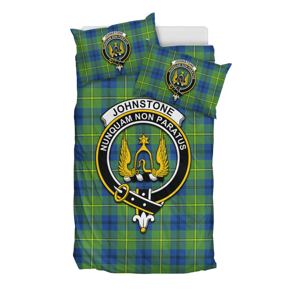 johnstone-johnston-ancient-tartan-bedding-set-with-family-crest