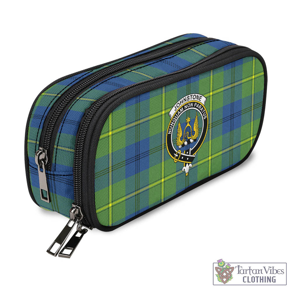 Tartan Vibes Clothing Johnstone-Johnston Ancient Tartan Pen and Pencil Case with Family Crest