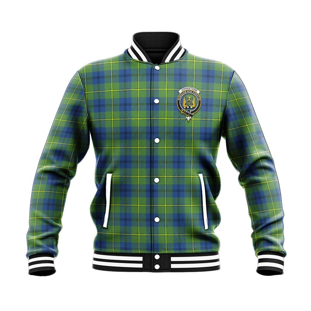 Johnstone Ancient Tartan Baseball Jacket with Family Crest - Tartan Vibes Clothing