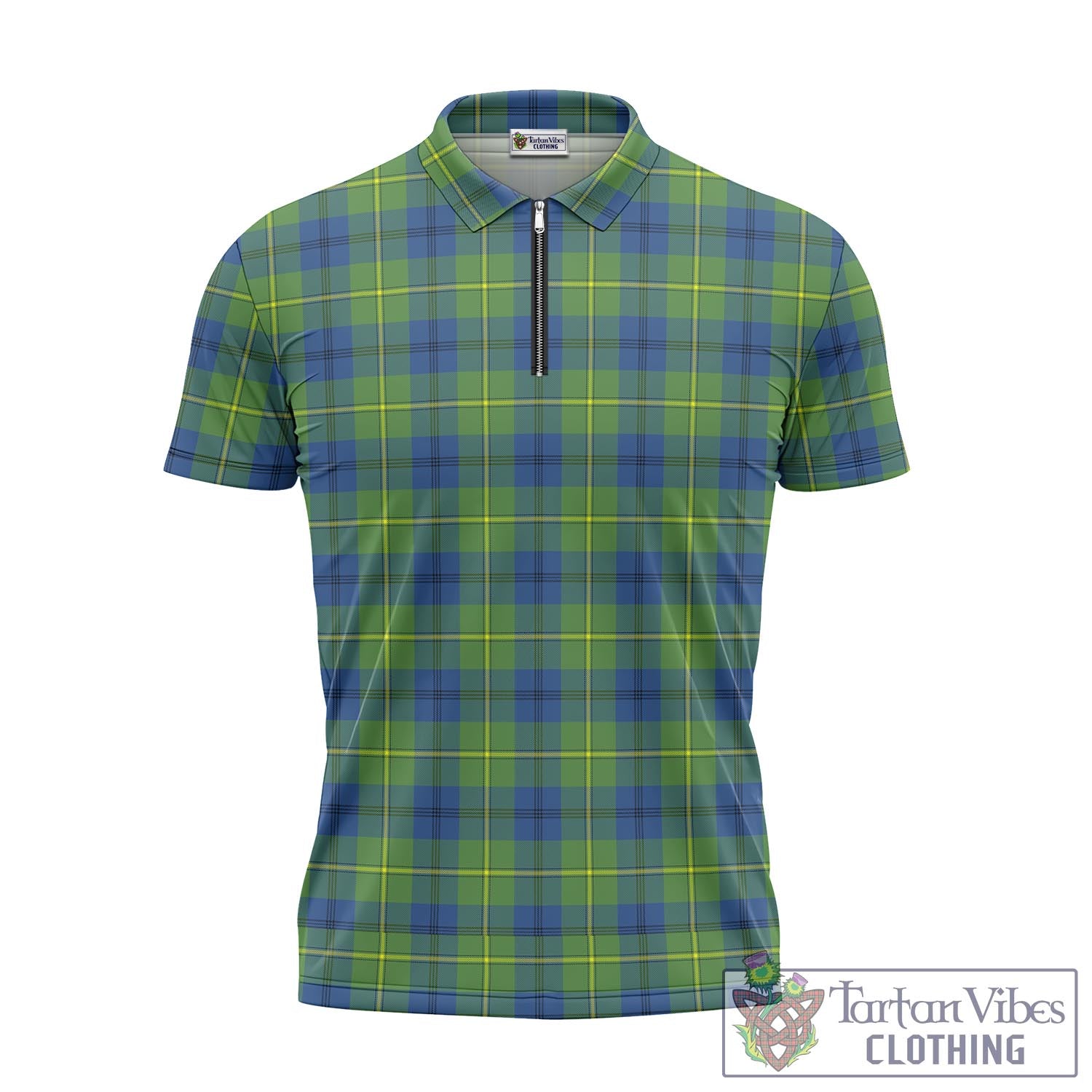 Tartan Vibes Clothing Johnstone-Johnston Ancient Tartan Zipper Polo Shirt