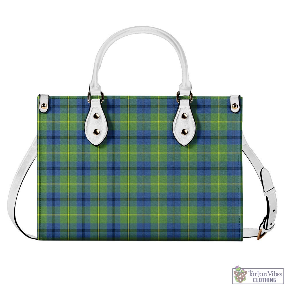 Tartan Vibes Clothing Johnstone-Johnston Ancient Tartan Luxury Leather Handbags