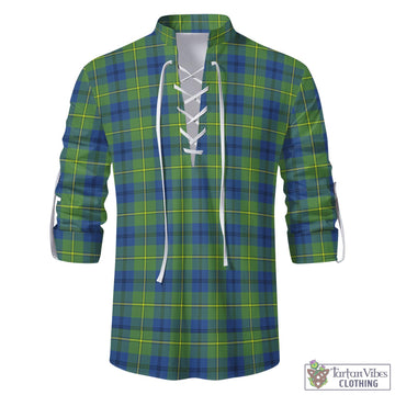 Johnstone Ancient Tartan Men's Scottish Traditional Jacobite Ghillie Kilt Shirt