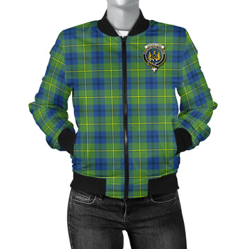 Johnstone Ancient Tartan Bomber Jacket with Family Crest