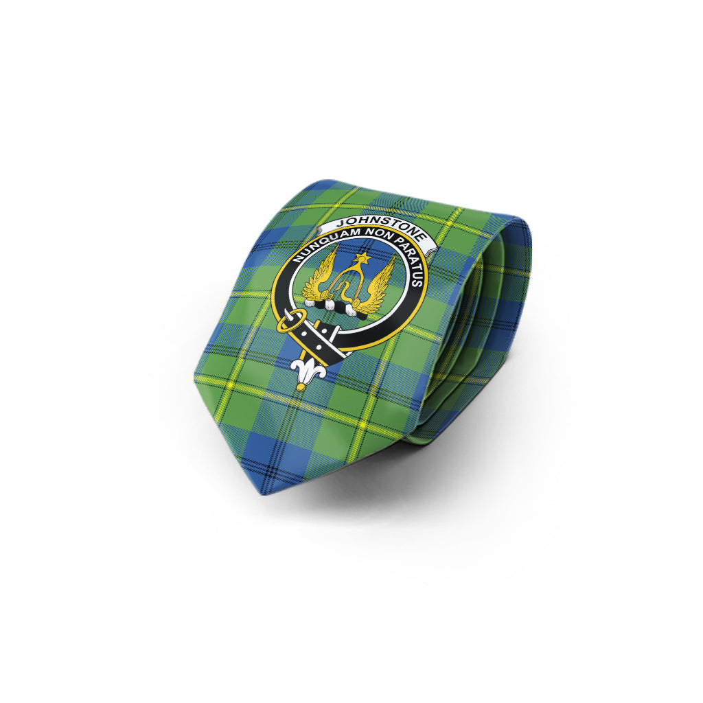 Johnstone Ancient Tartan Classic Necktie with Family Crest - Tartan Vibes Clothing