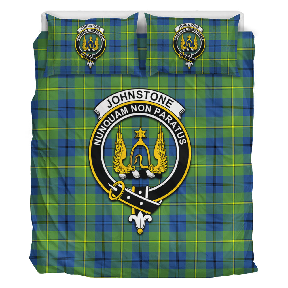 johnstone-johnston-ancient-tartan-bedding-set-with-family-crest