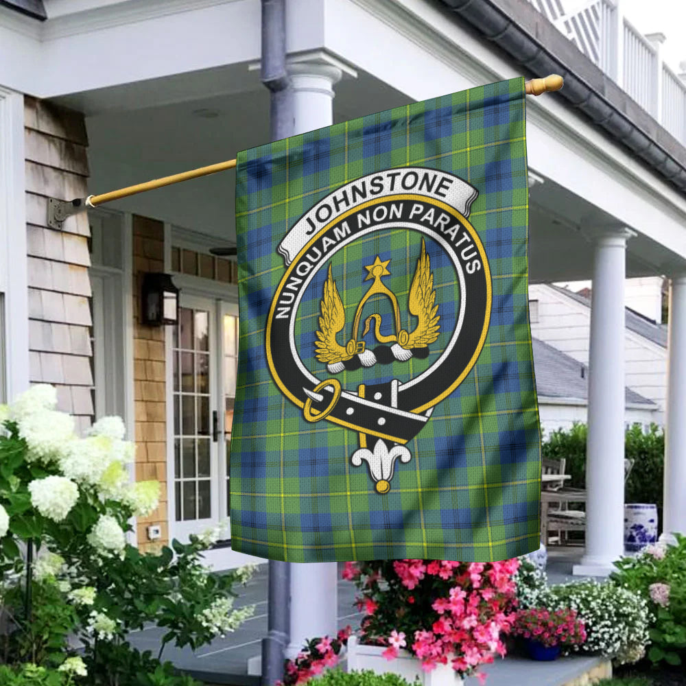 Johnstone Ancient Tartan Flag with Family Crest - Tartan Vibes Clothing