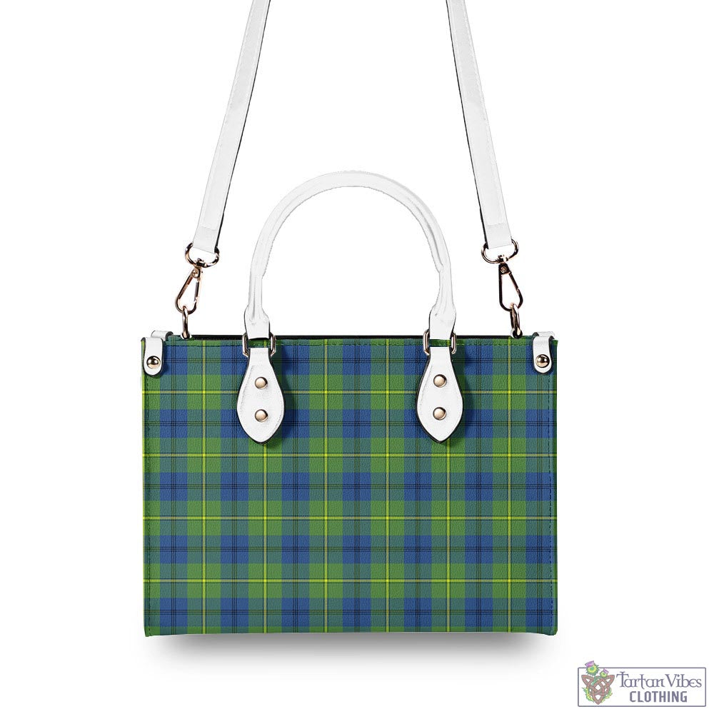 Tartan Vibes Clothing Johnstone-Johnston Ancient Tartan Luxury Leather Handbags