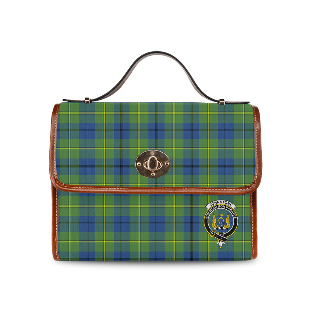 johnstone-johnston-ancient-tartan-leather-strap-waterproof-canvas-bag-with-family-crest