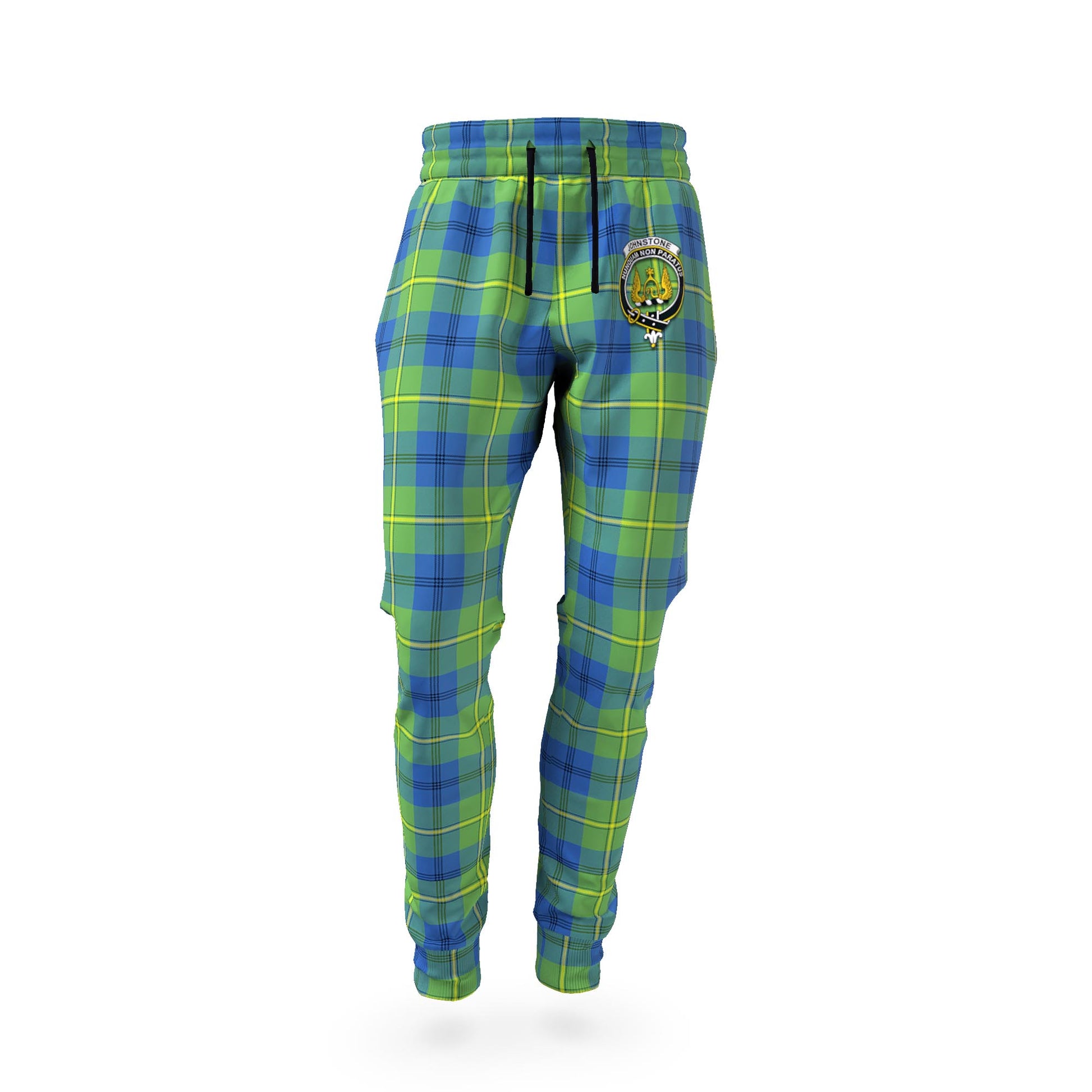 Johnstone Ancient Tartan Joggers Pants with Family Crest - Tartan Vibes Clothing