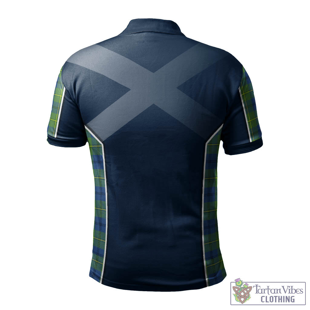 Tartan Vibes Clothing Johnstone-Johnston Ancient Tartan Men's Polo Shirt with Family Crest and Lion Rampant Vibes Sport Style