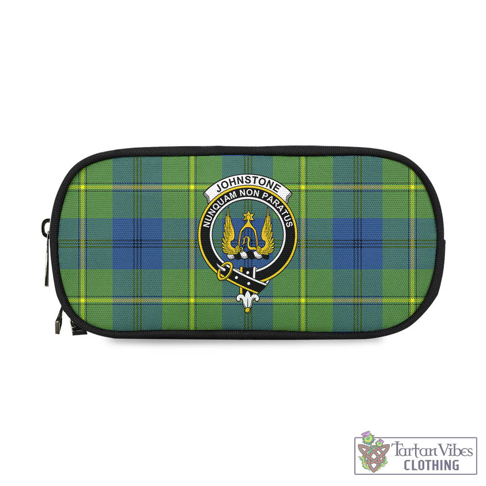 Tartan Vibes Clothing Johnstone-Johnston Ancient Tartan Pen and Pencil Case with Family Crest