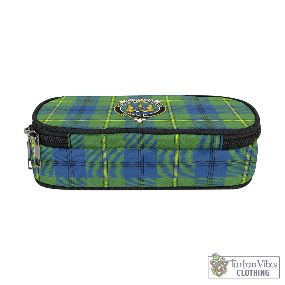 Tartan Vibes Clothing Johnstone-Johnston Ancient Tartan Pen and Pencil Case with Family Crest