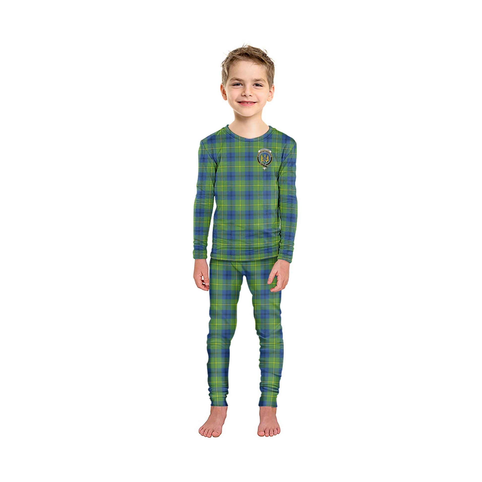 Johnstone-Johnston Ancient Tartan Pajamas Family Set with Family Crest - Tartanvibesclothing